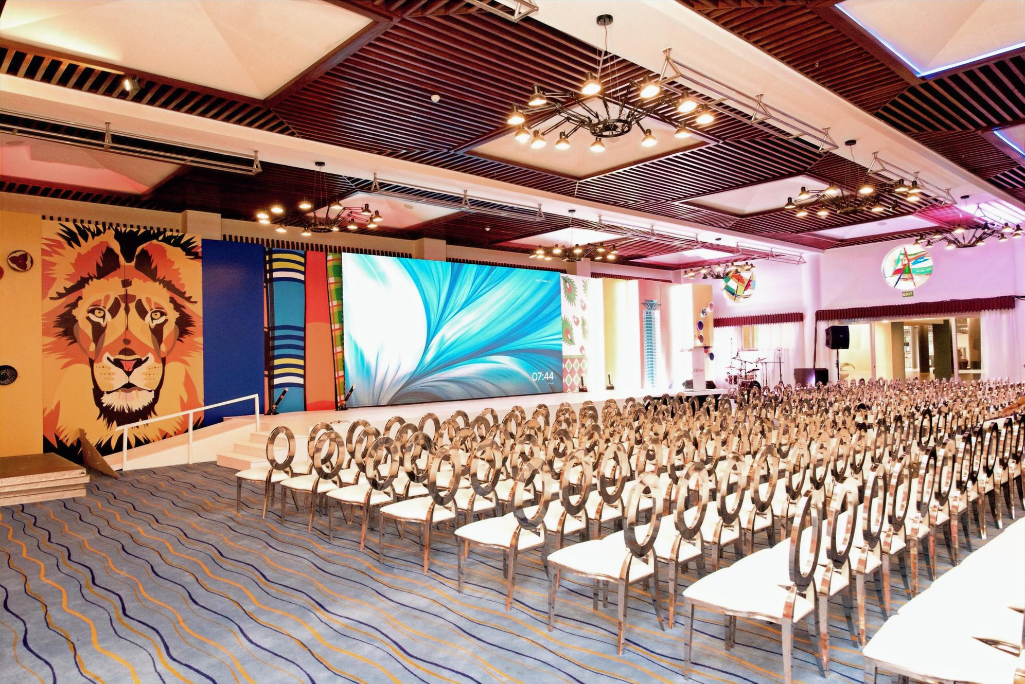 Corporate stage setup